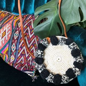 Cross body Wicker Bag